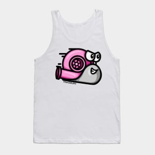 Turbo Snail - Gray/Pink Tank Top